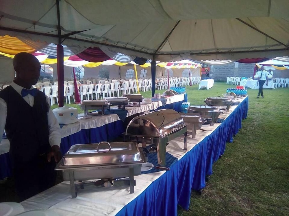 Outdoor banquet area