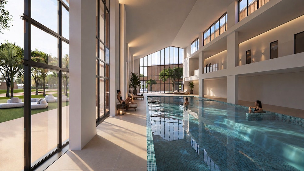 Indoor spa tub