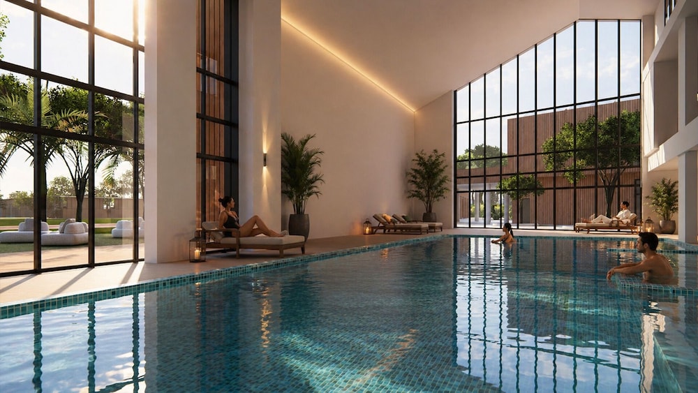 Indoor spa tub