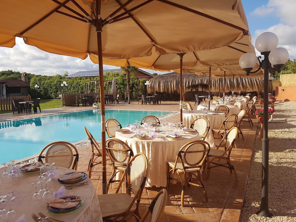 Outdoor wedding area