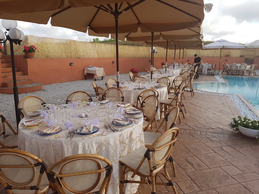 Outdoor wedding area