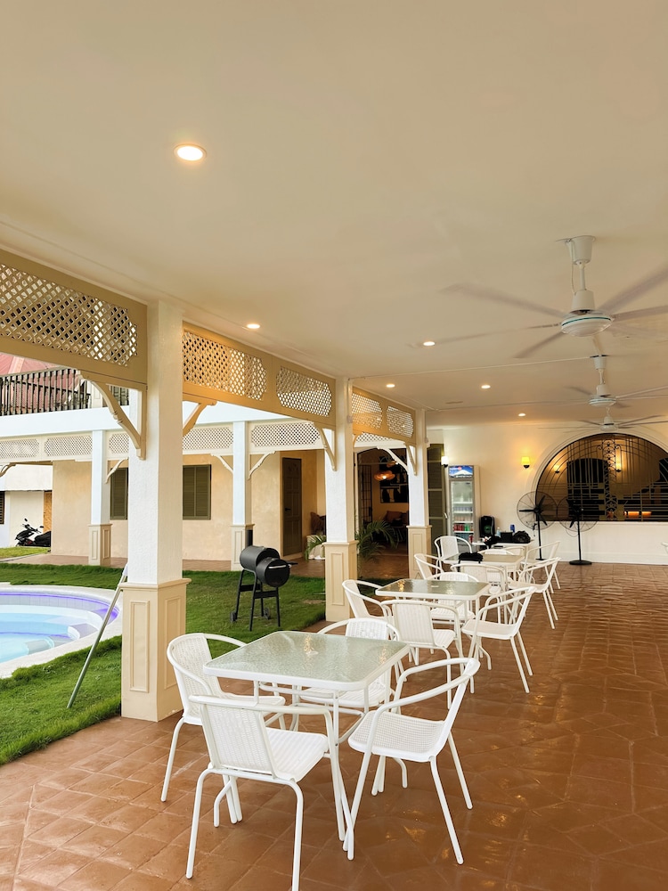Outdoor banquet area