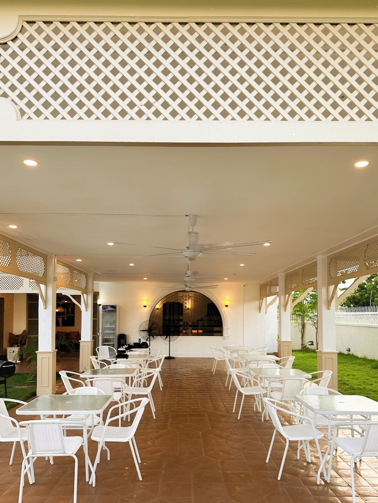 Outdoor banquet area