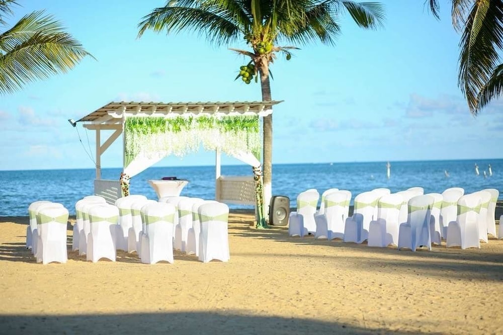 Outdoor wedding area