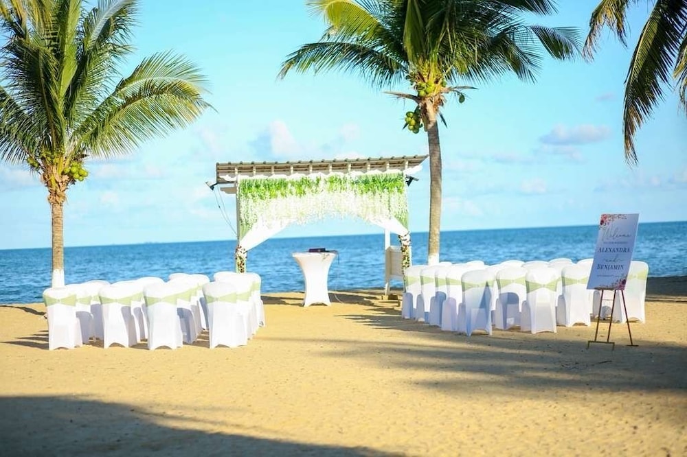 Outdoor wedding area