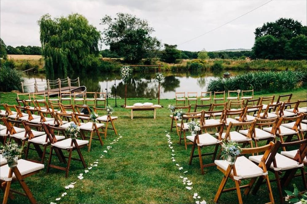 Outdoor banquet area