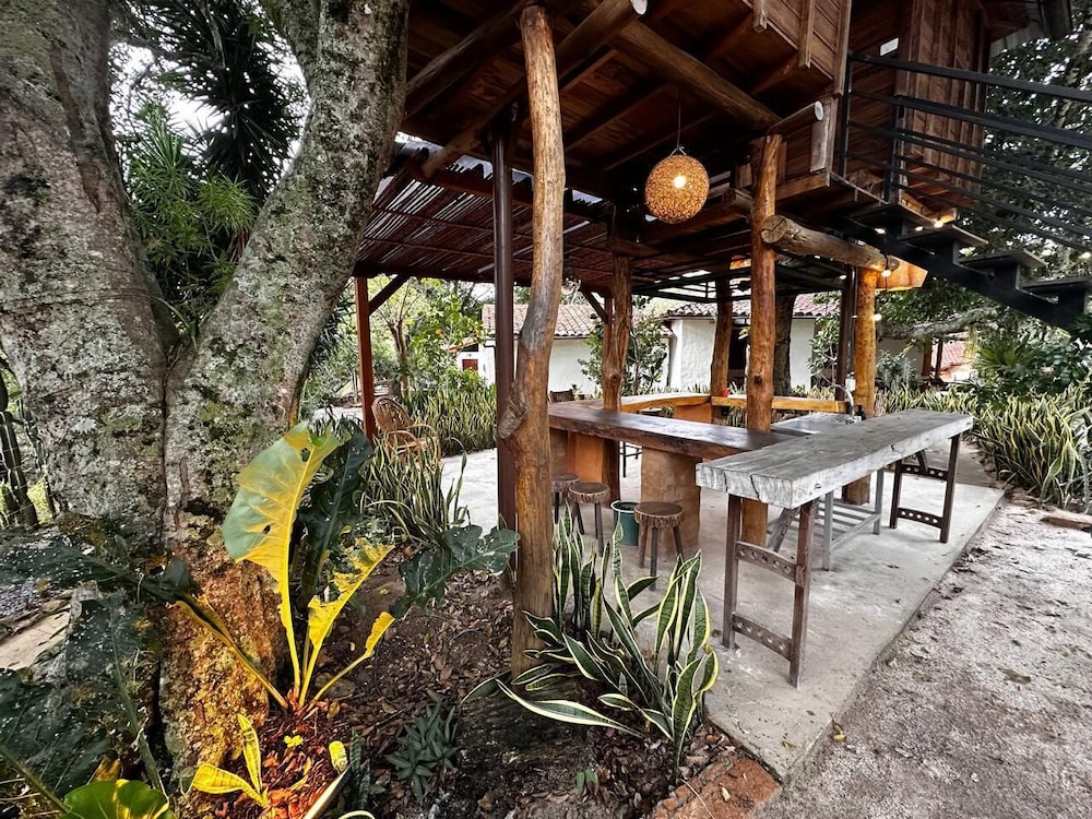 Outdoor wedding area