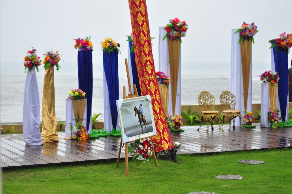 Outdoor wedding area