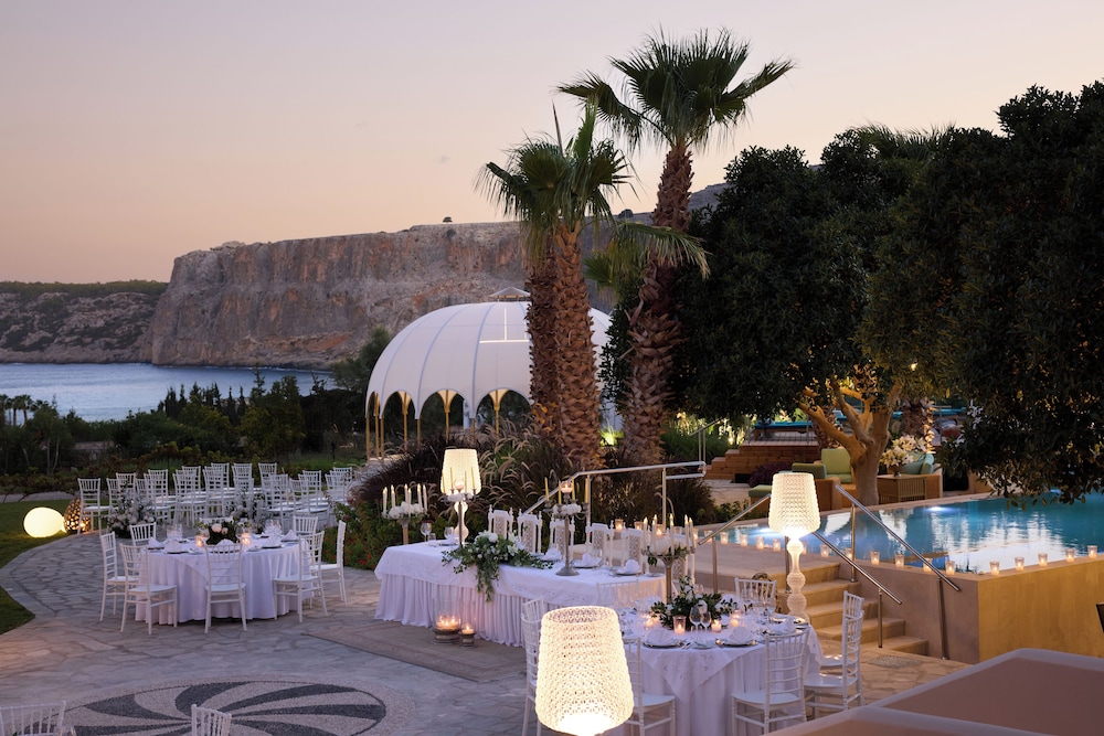 Outdoor banquet area