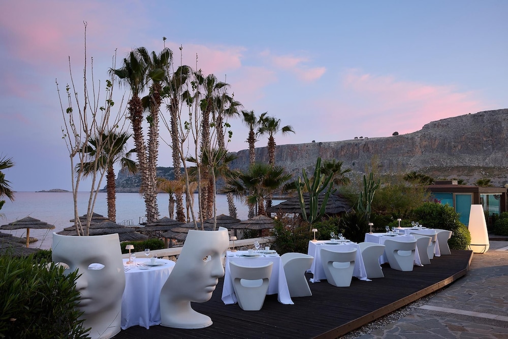 Outdoor banquet area