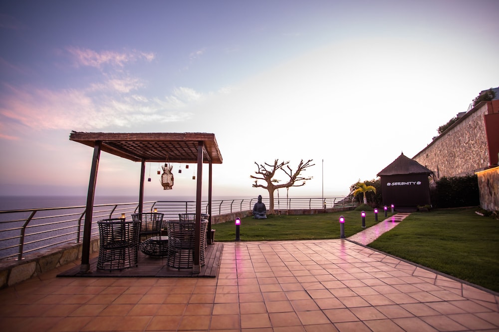 Outdoor banquet area