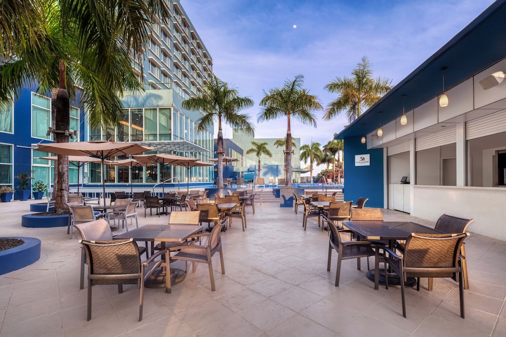 Outdoor banquet area