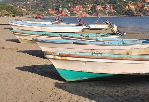 Fishing Boats on Madera Beach - Zihuatanejo