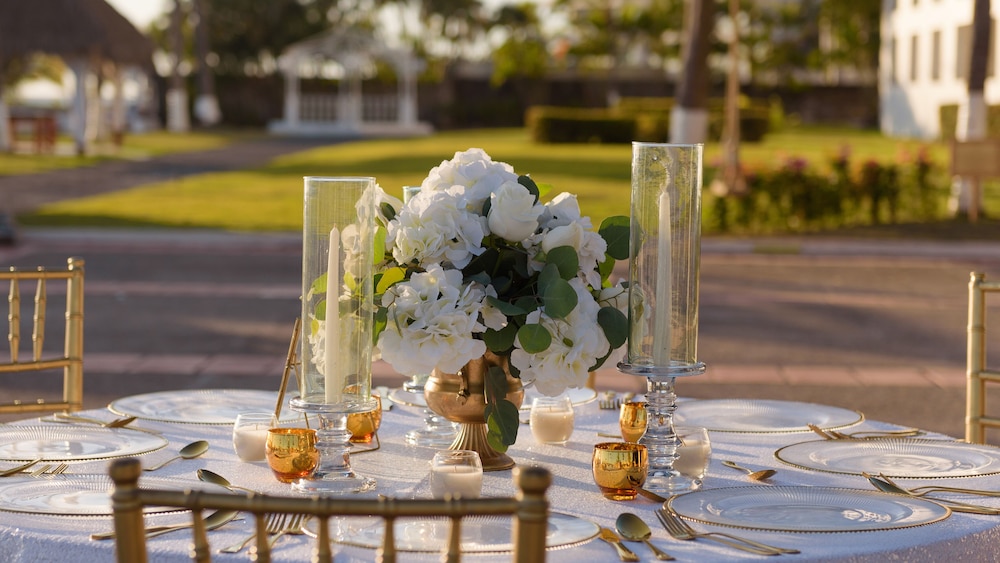 Outdoor wedding area