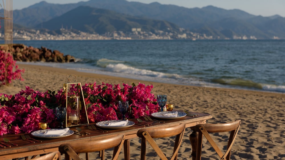 Outdoor wedding area