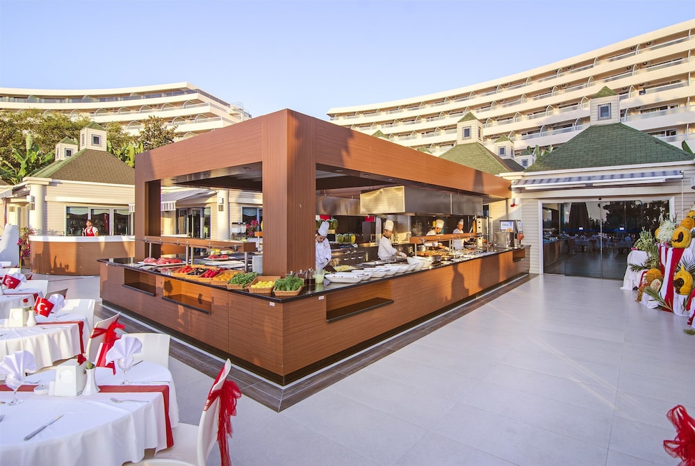 Outdoor banquet area