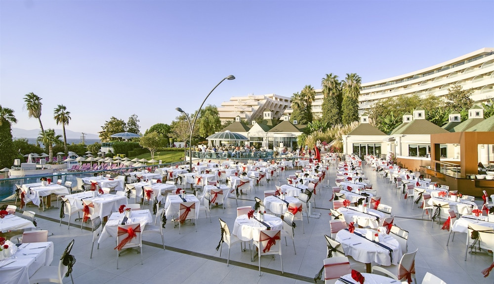 Outdoor banquet area