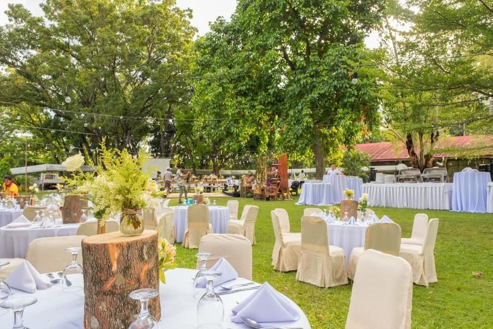 Outdoor banquet area