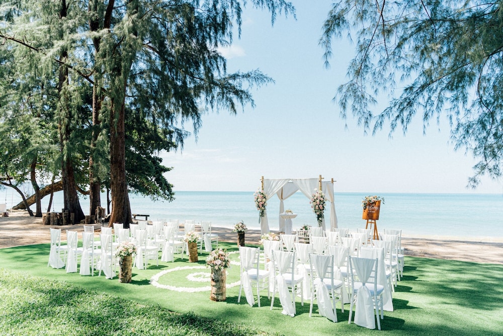 Outdoor wedding area