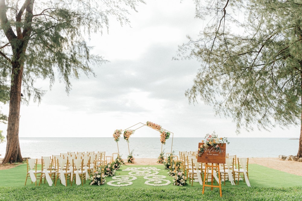 Outdoor wedding area