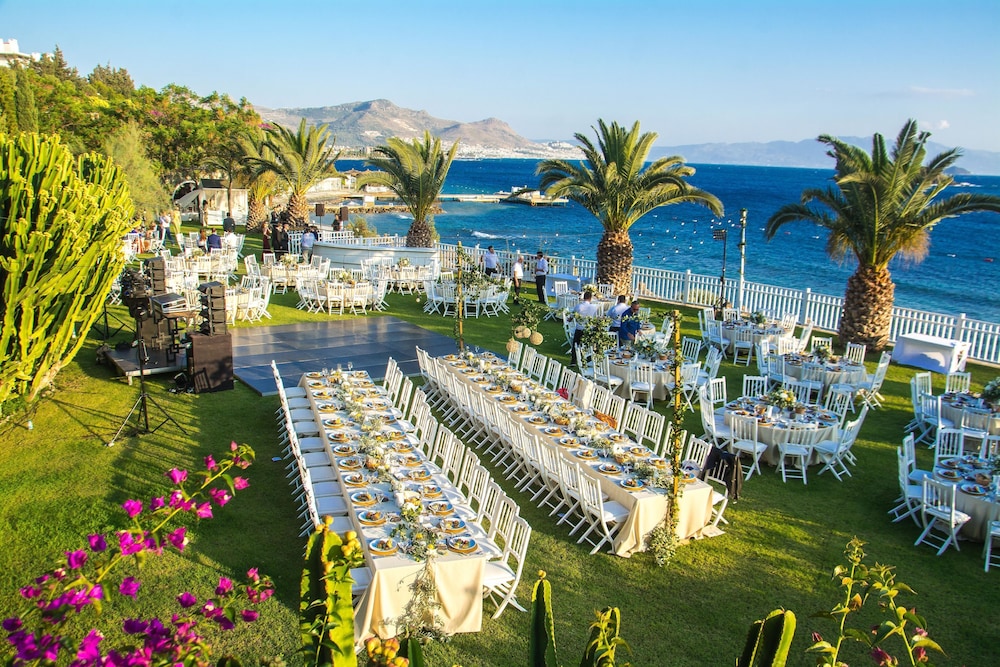 Outdoor banquet area