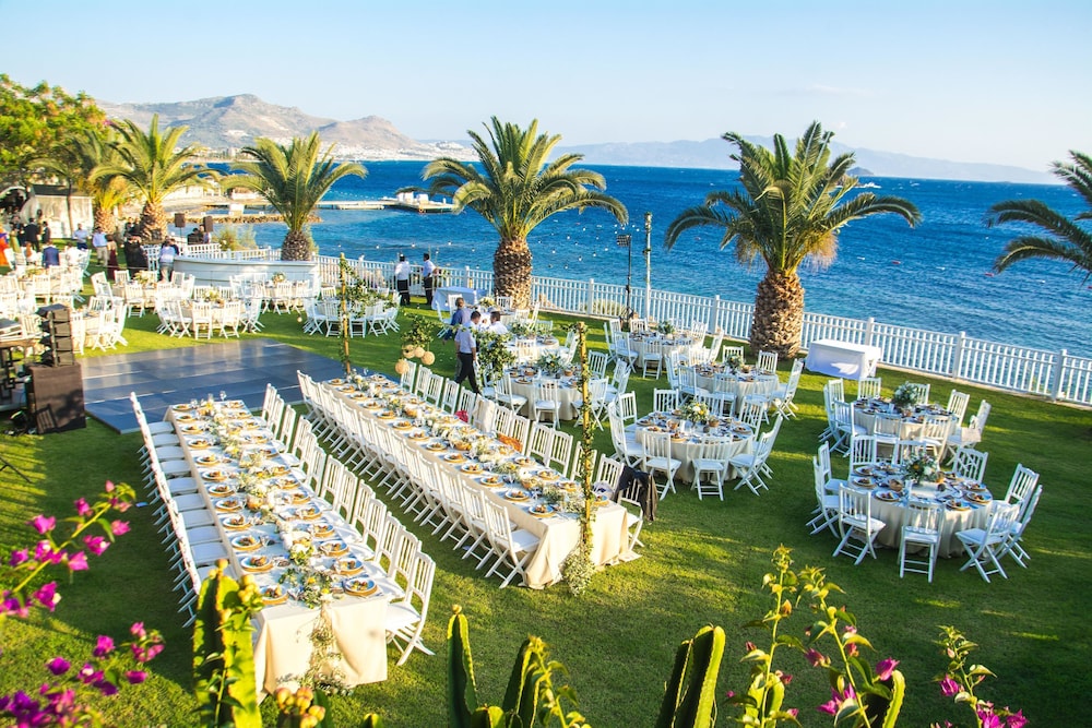 Outdoor banquet area