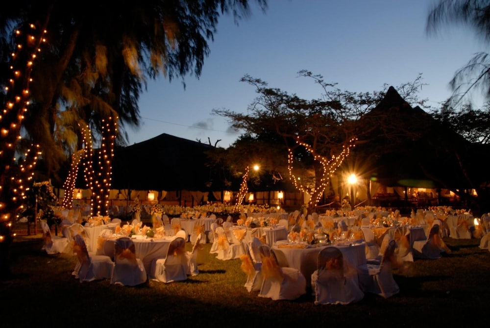 Outdoor banquet area