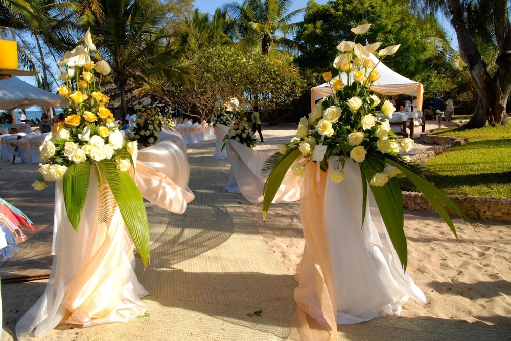 Outdoor banquet area