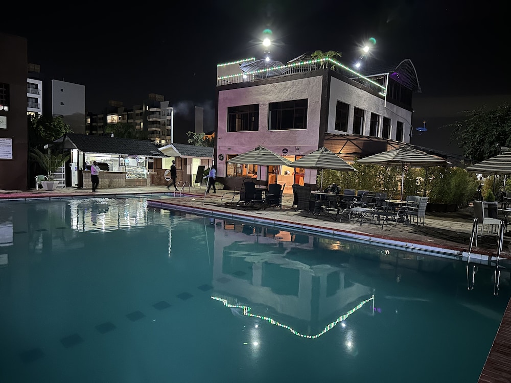 Outdoor banquet area