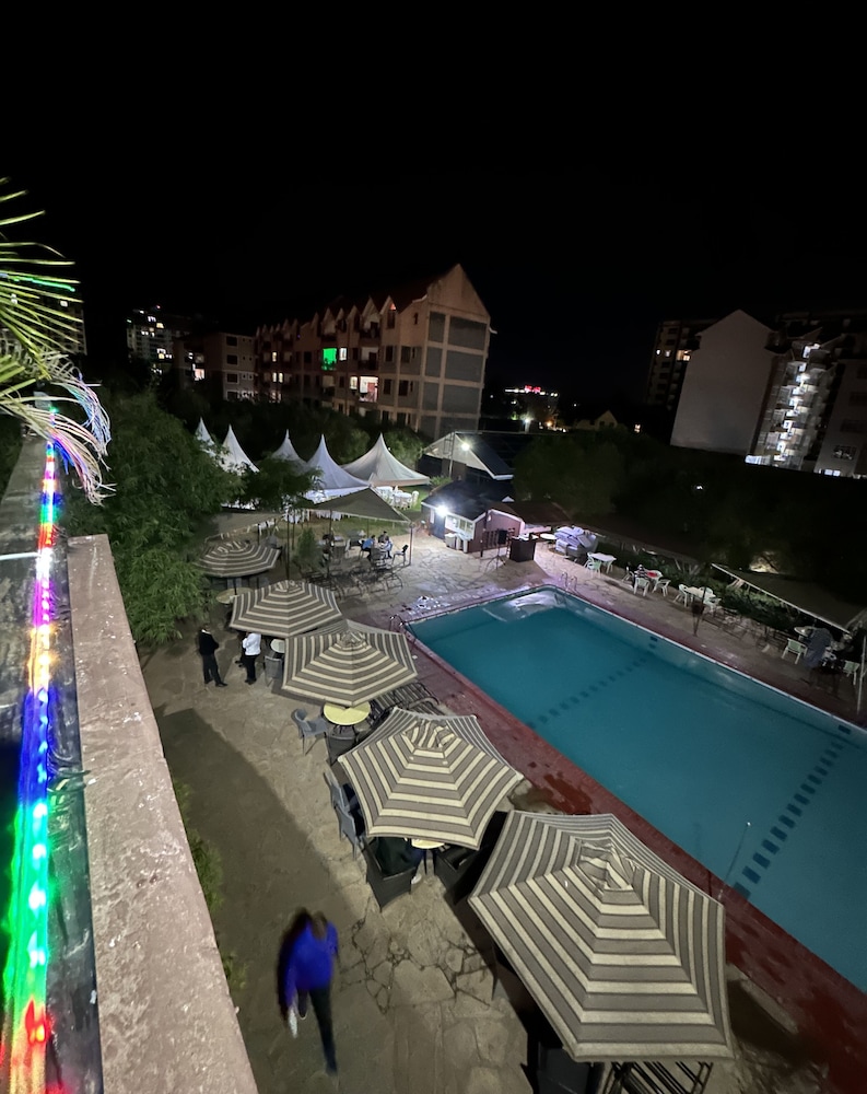 Outdoor banquet area