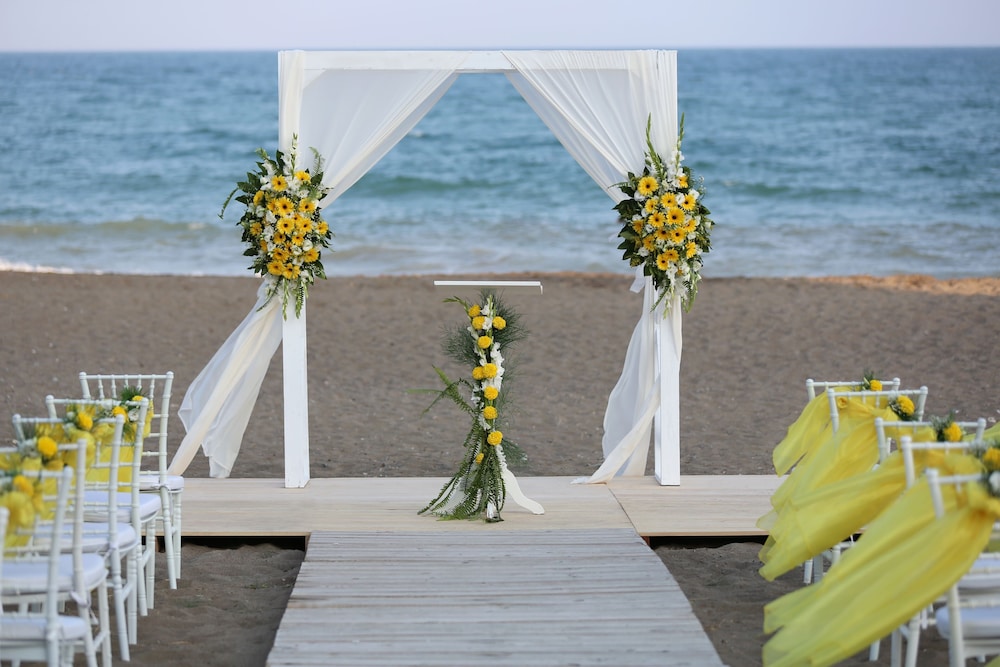 Outdoor wedding area