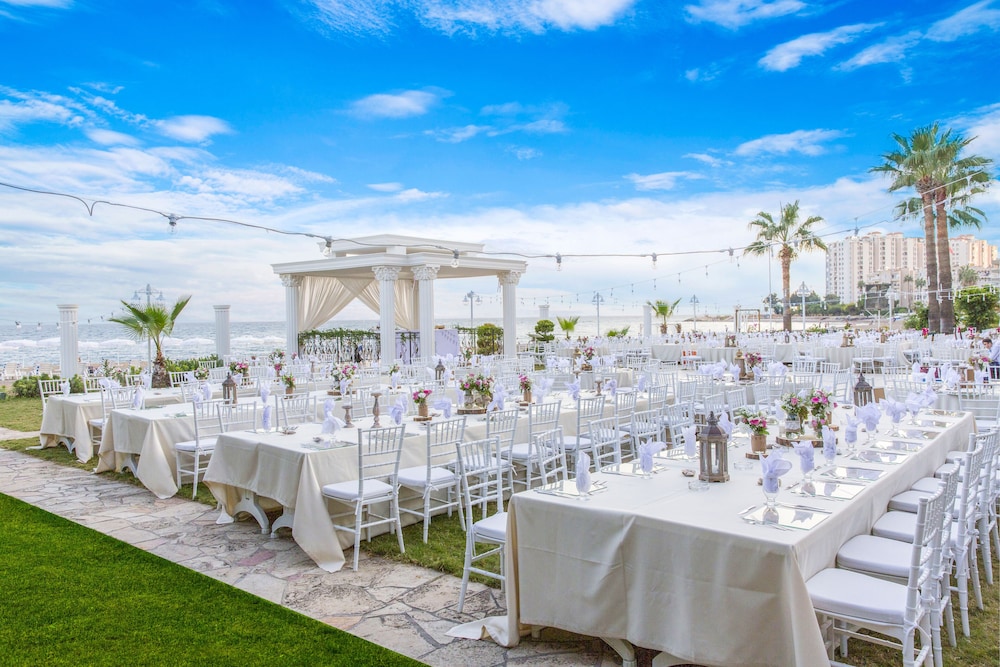 Outdoor wedding area