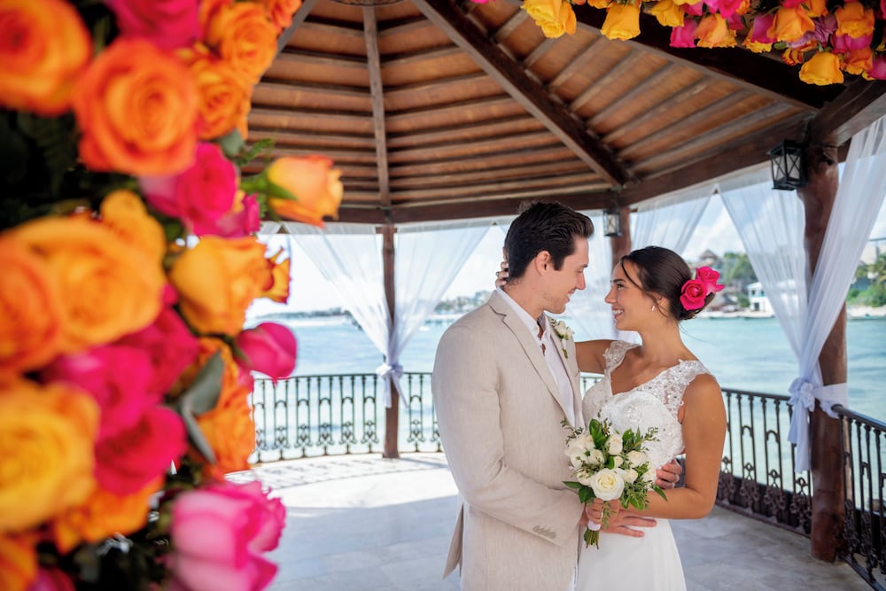 Outdoor wedding area