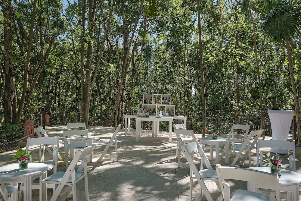 Outdoor banquet area