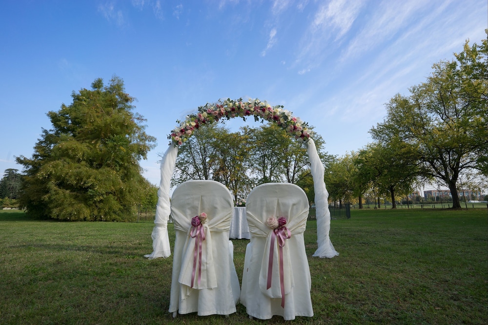 Outdoor wedding area