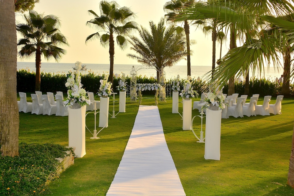 Outdoor banquet area