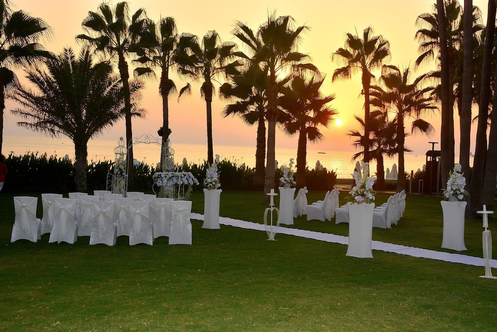Outdoor banquet area