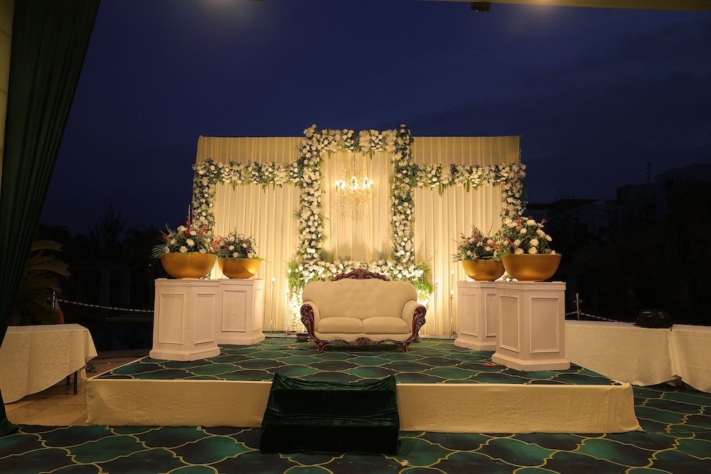 Outdoor banquet area
