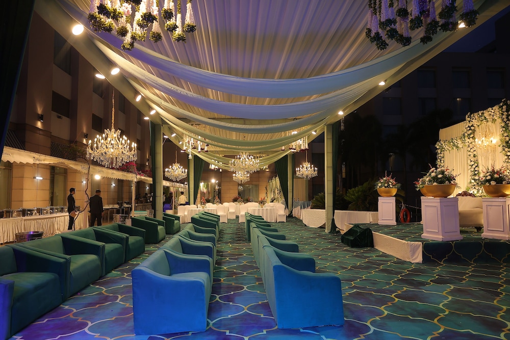 Outdoor banquet area