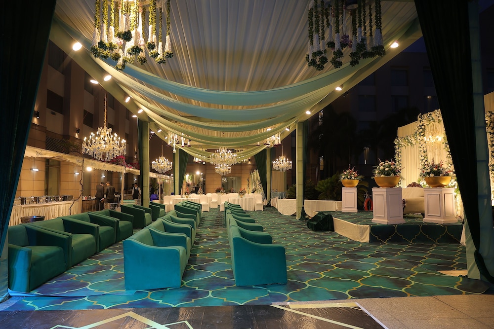 Outdoor banquet area