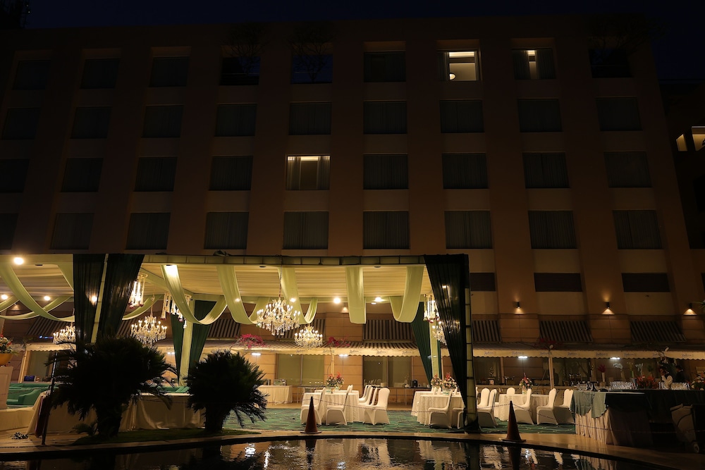 Outdoor banquet area