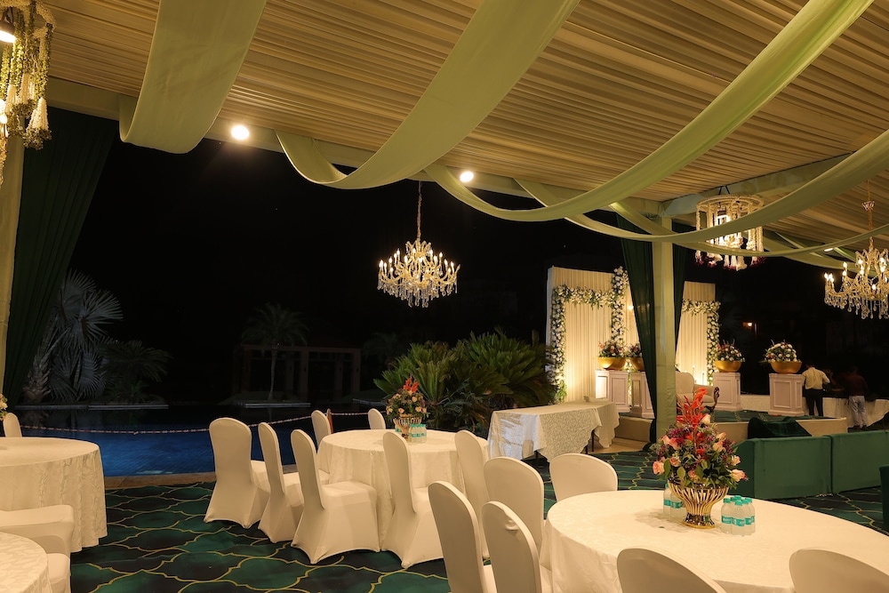 Outdoor banquet area