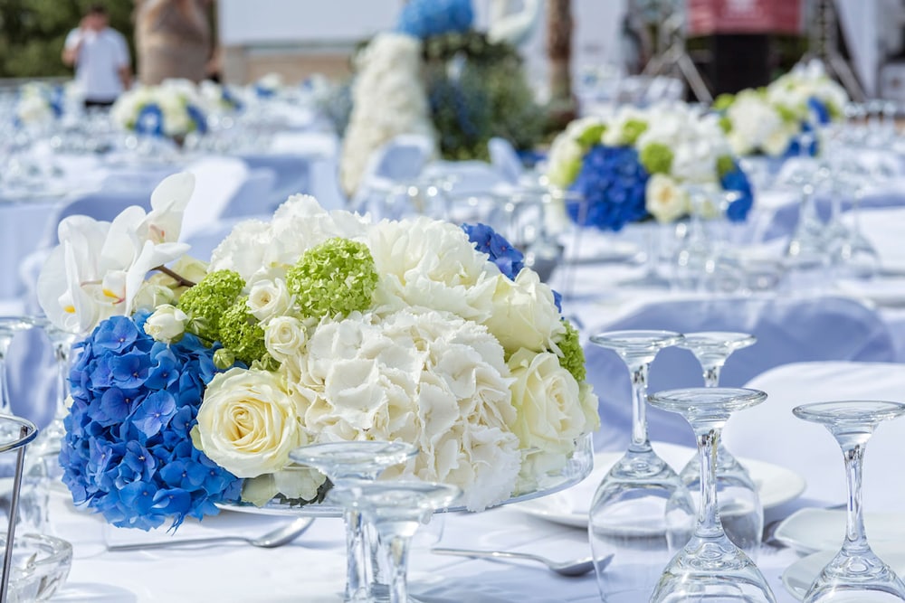 Outdoor wedding area