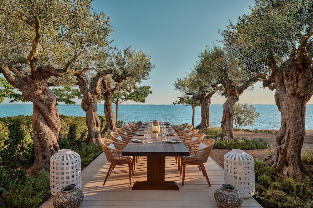 Outdoor banquet area