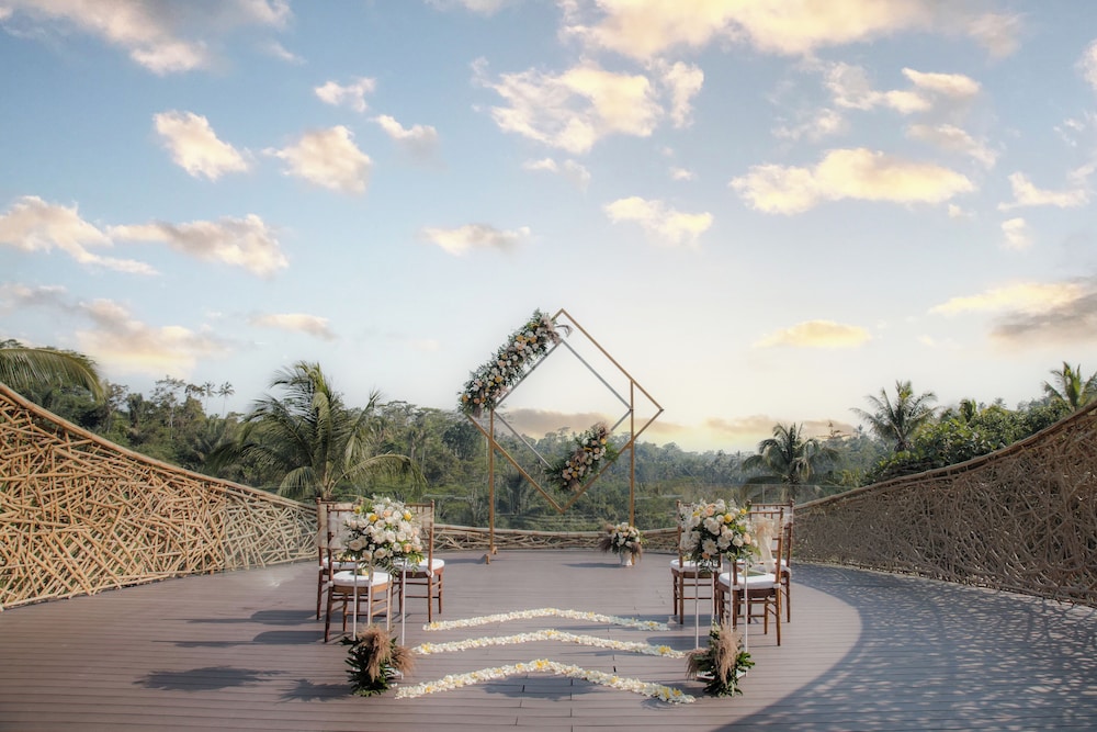 Outdoor wedding area