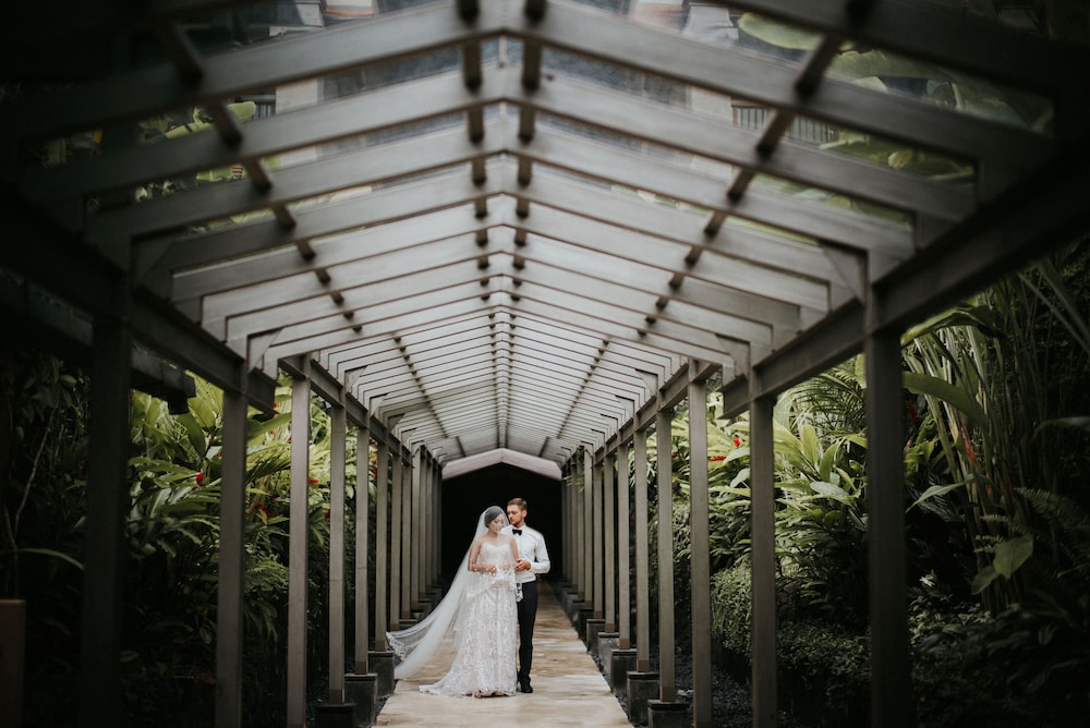 Outdoor wedding area