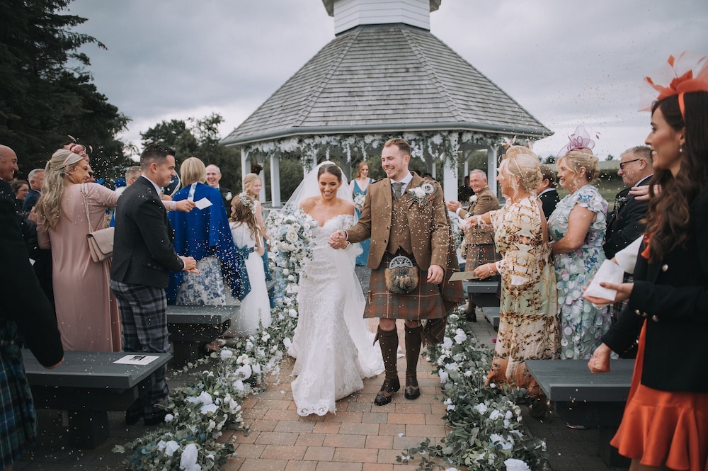 Outdoor wedding area