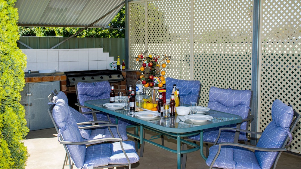 Outdoor banquet area
