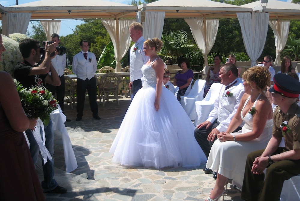 Outdoor wedding area