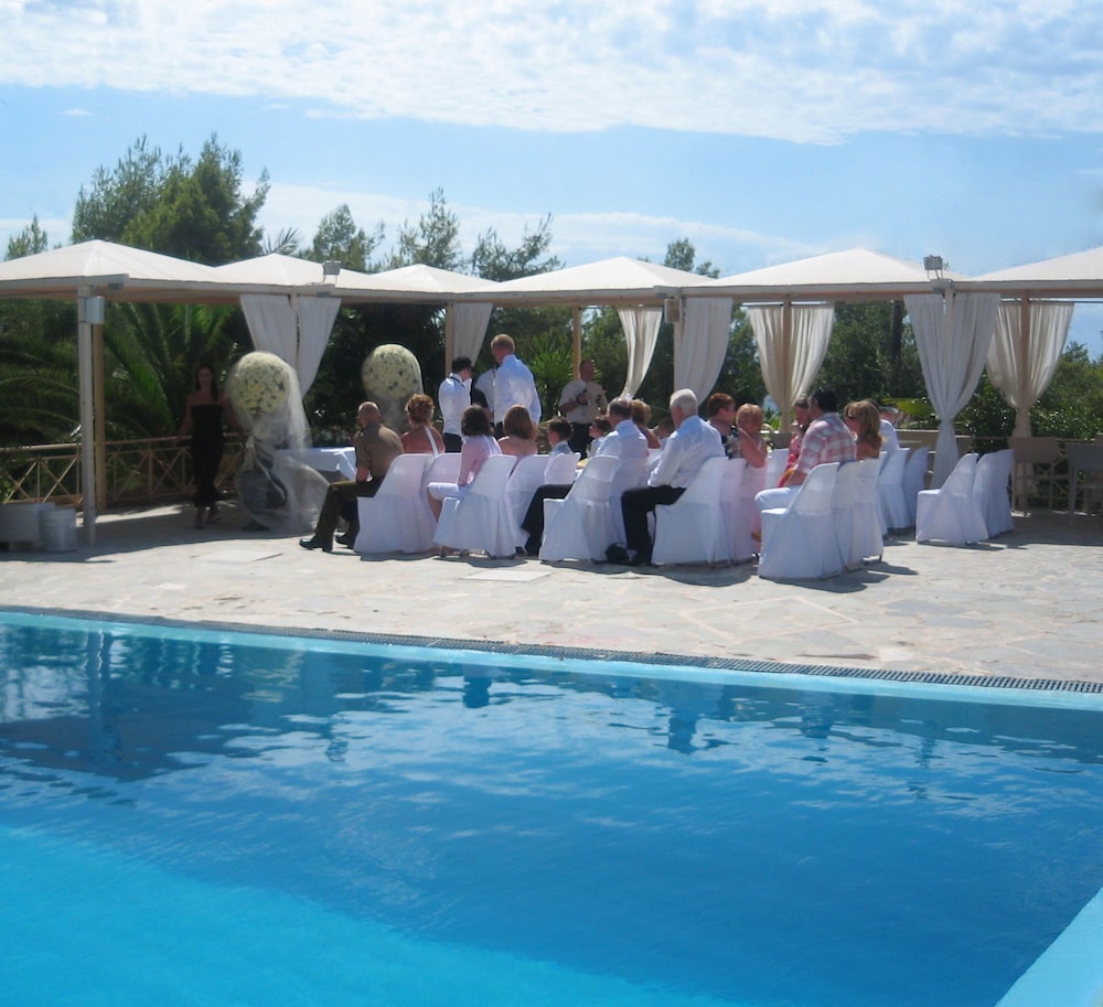 Outdoor wedding area
